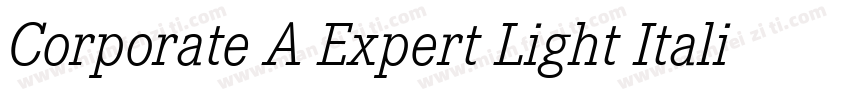 Corporate A Expert Light Italic OsF字体转换